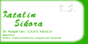 katalin sikora business card